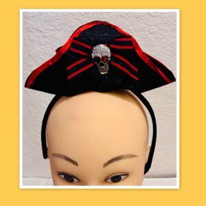 Miniature Pirate Tricorn Hat Headband ~ OSFM